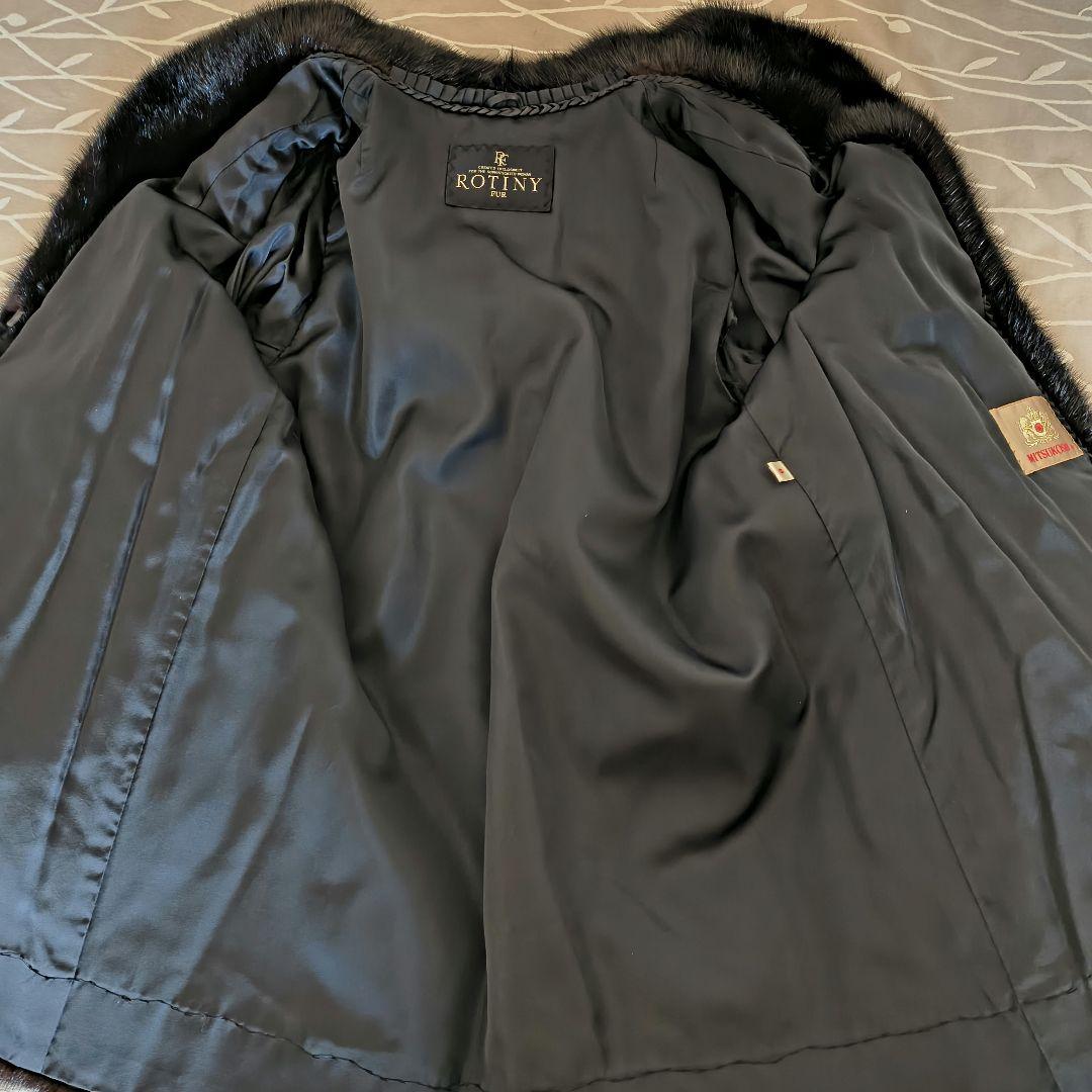 Rotiny 三越 ダークミンク ファーコート 9号