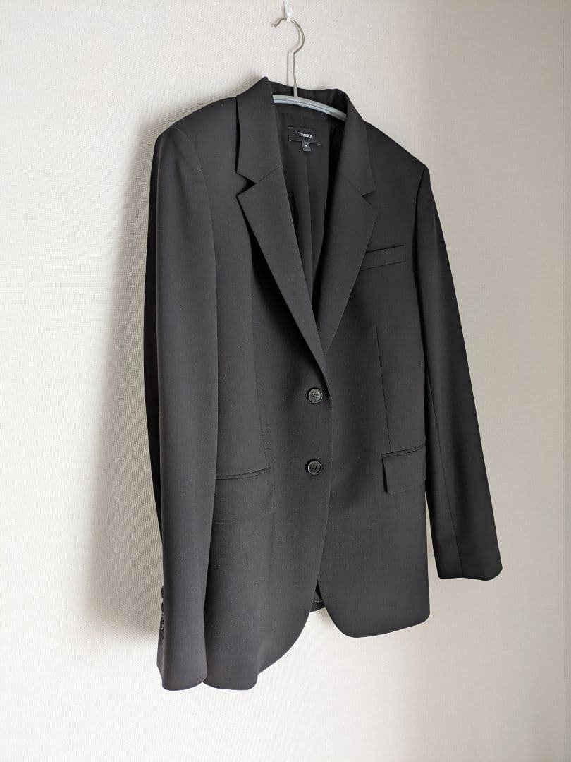 現行美品*定価6.4万 セオリー オーバーサイズジャケット 黒 0
