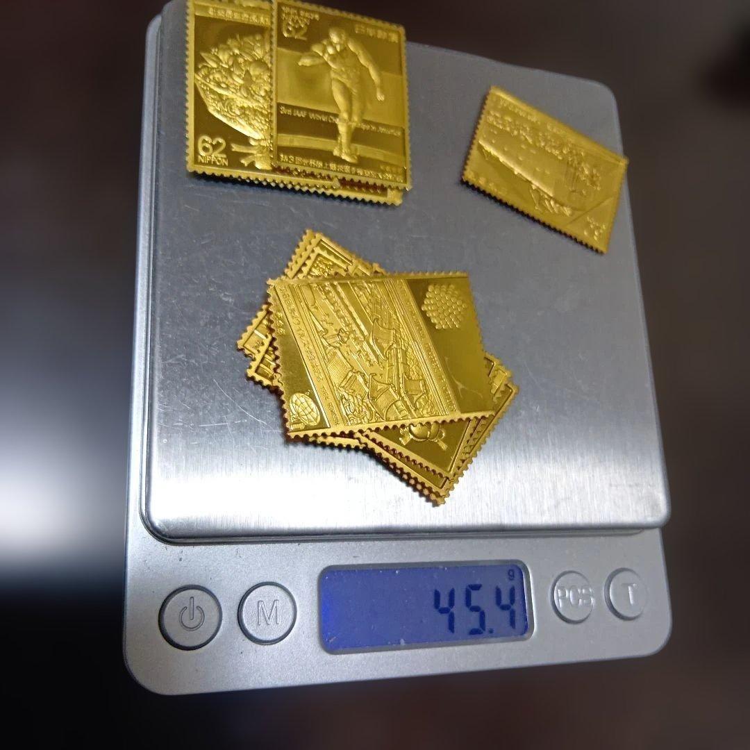 松本徽章工業　特別郵趣　純金/純銅、純金張/純銅、純銀金張プレート　合計15枚