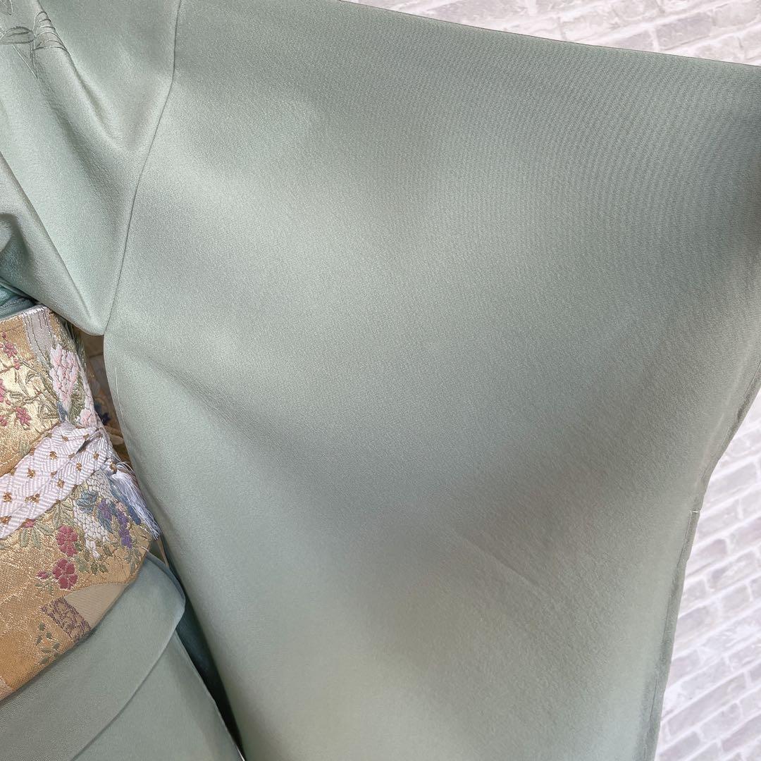 訪問着+長襦袢　フルセット　汕頭刺繍　花々　入学式　卒業式　着物　I10