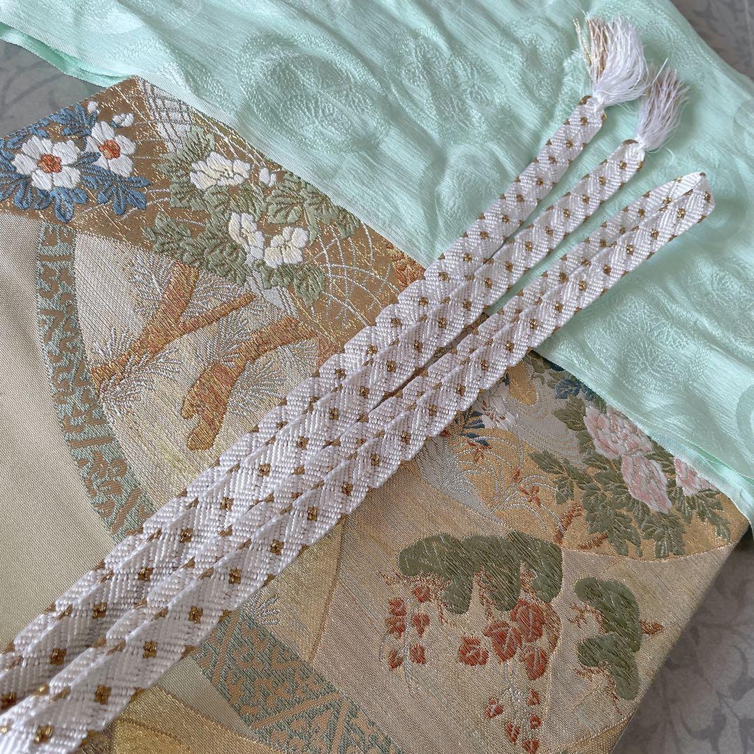 訪問着+長襦袢　フルセット　汕頭刺繍　花々　入学式　卒業式　着物　I10