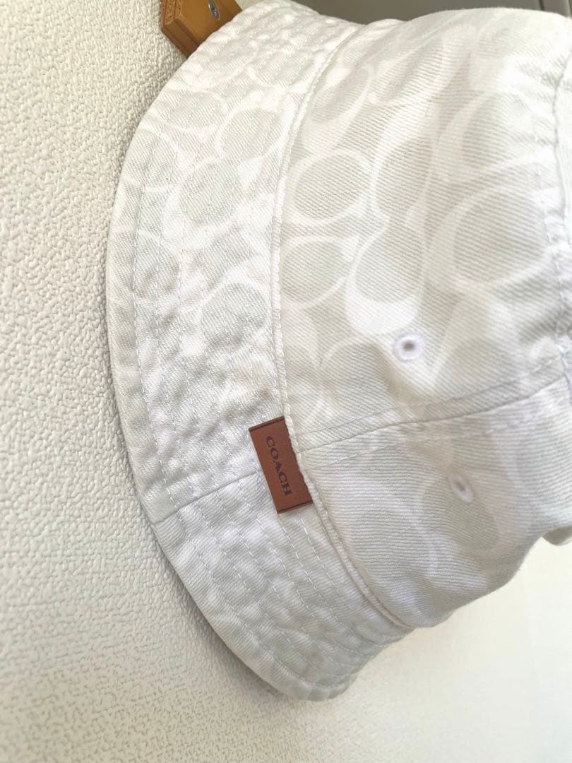 ★新品未使用 COACH バケットハット 白
