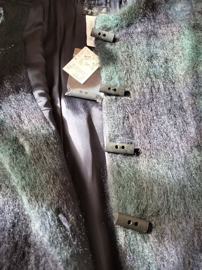 【新品タグ付き】agnes b アニエスベー ケープ コート モヘア フランス製