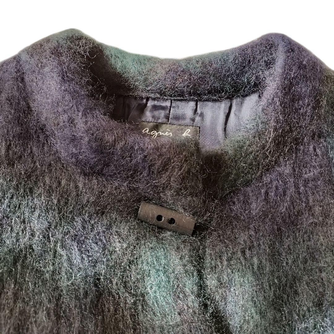 【新品タグ付き】agnes b アニエスベー ケープ コート モヘア フランス製