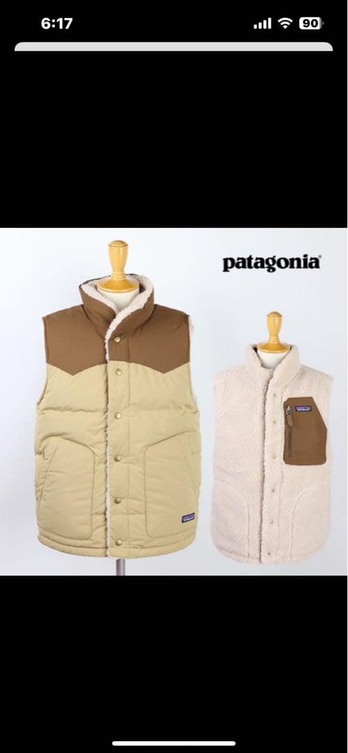 パタゴニア　リバーシブル　ビビー　ダウン　ベスト　patagonia