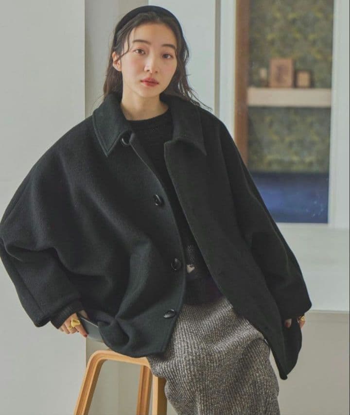 [niko and…]ライトモッサドルマンジャケットコート ブラック 新品未使用