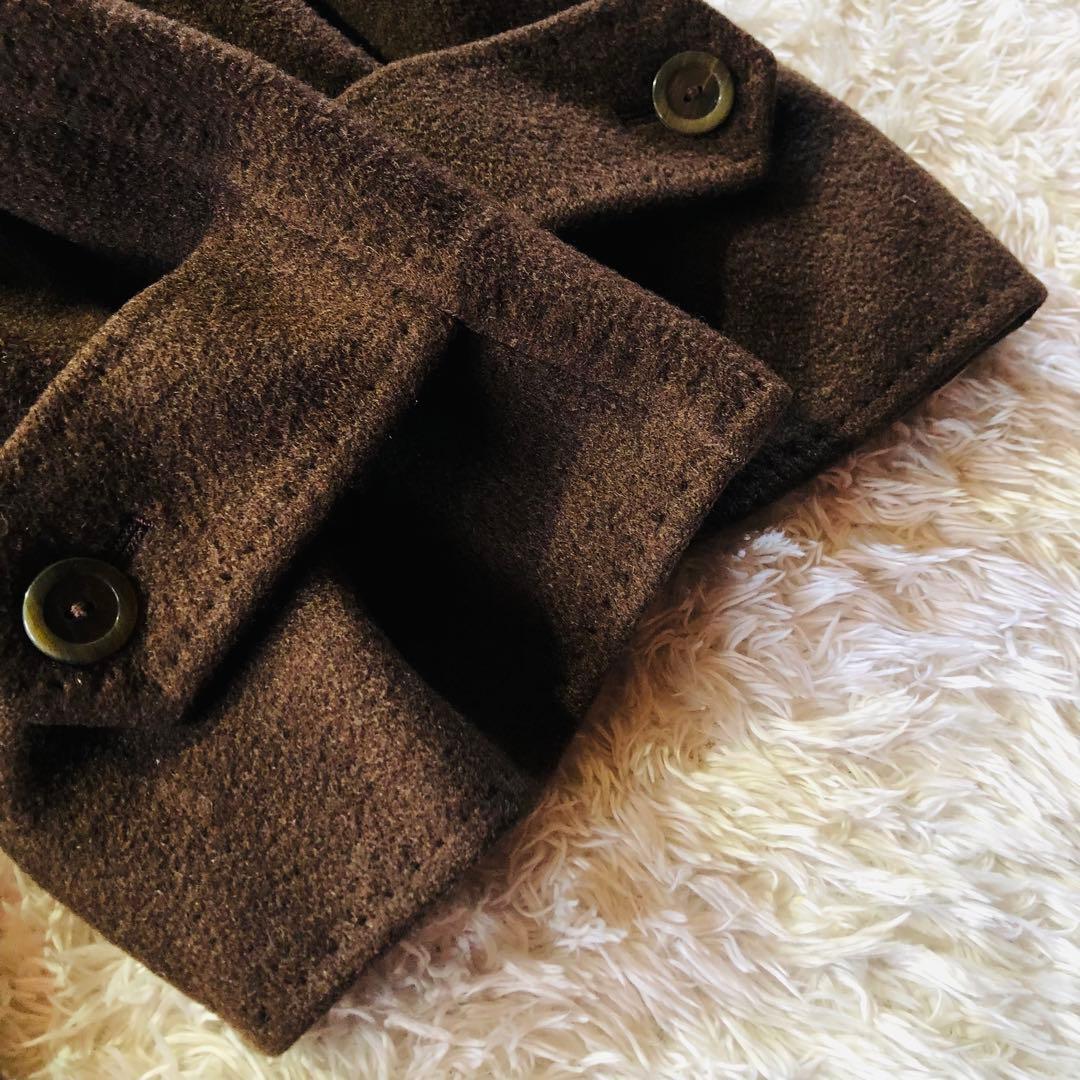 美品✨マックスマーラ ベルテッドコート カシミヤ100% 女優襟 ブラウン 40