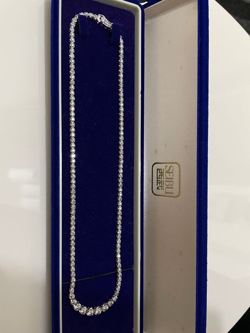 天然ダイヤモンド　5カラット　テニスネックレス