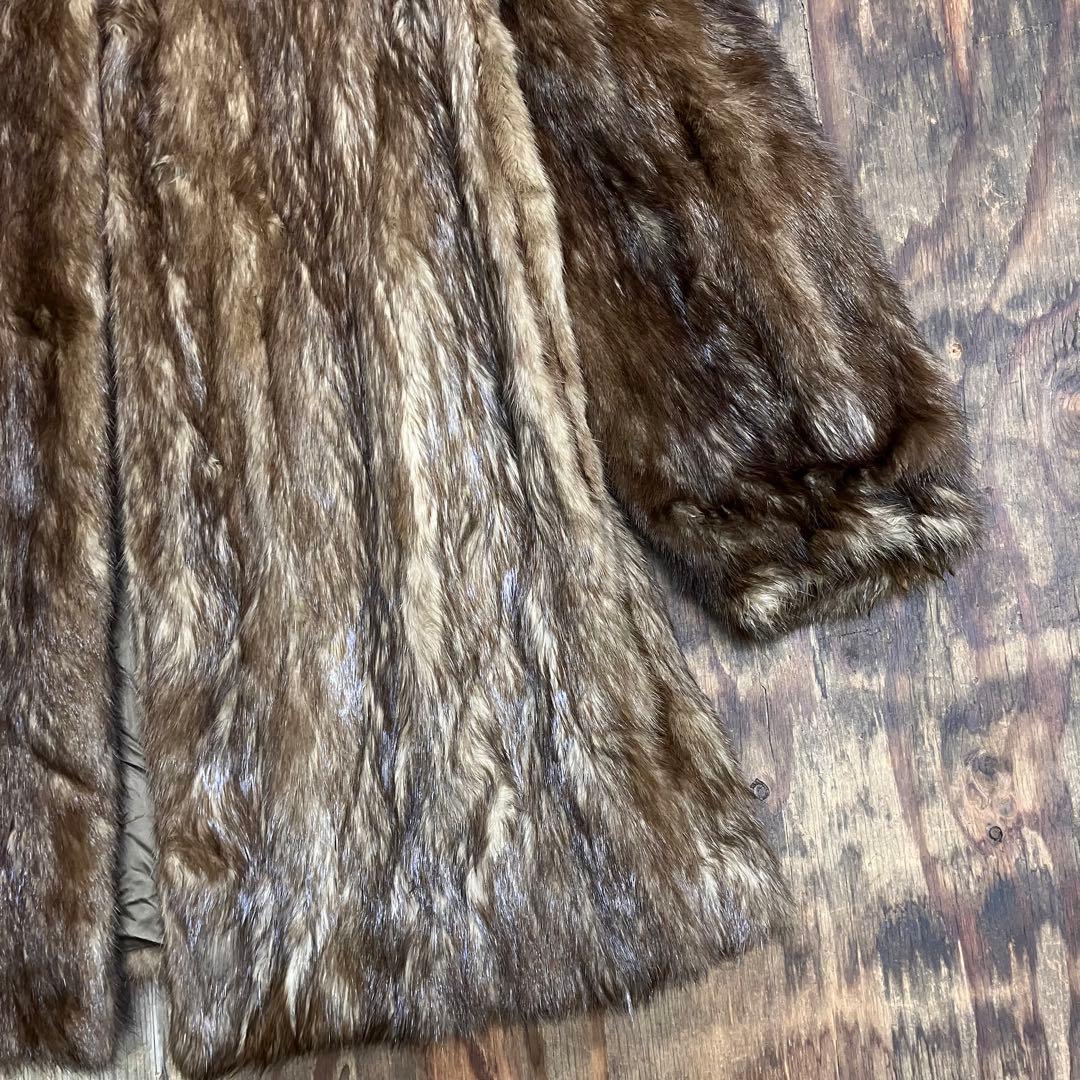 SAGA MINK ファーコート デミバフミンク 銀タグ リアルファー 13号