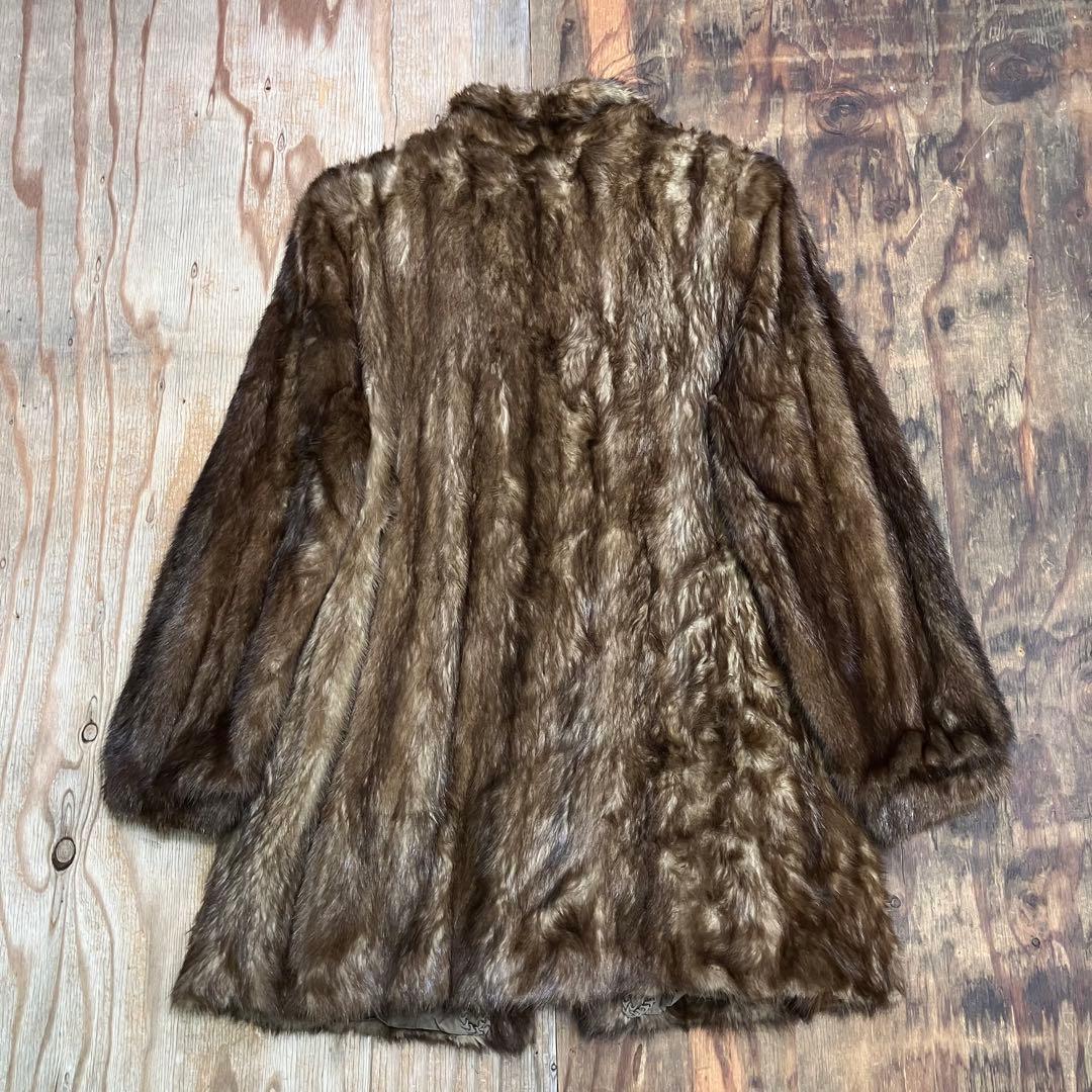 SAGA MINK ファーコート デミバフミンク 銀タグ リアルファー 13号