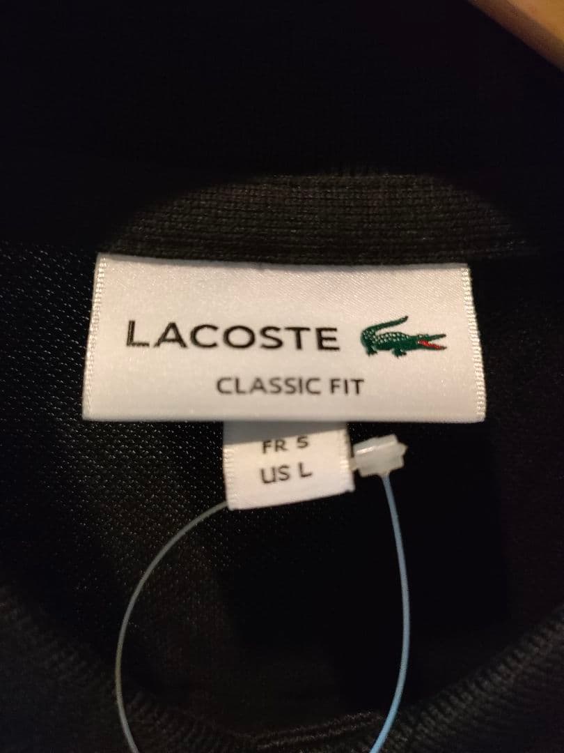 LACOSTE ブラック ポロシャツ XL