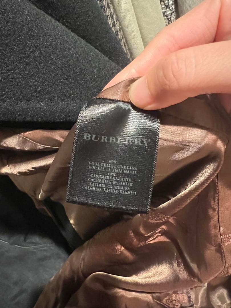 黒いウールのコート