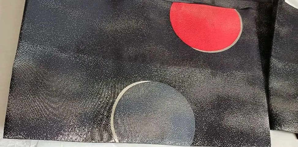 袋帯 ikki流 ブラックに銀