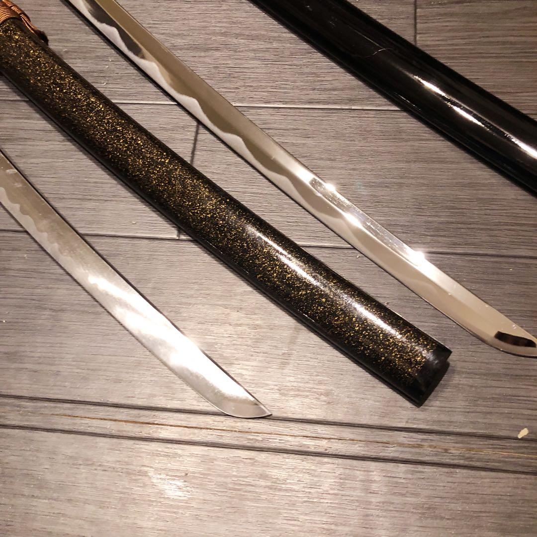 高級模造刀　居合刀　 美術刀剣　太刀　脇差　大小セット　2本セット　拵え