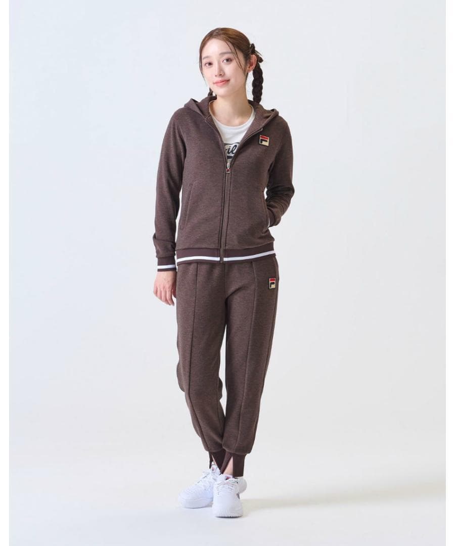 フィラ　FILA　テニスウェア　レディース　フルジップパーカー　L　ブラウン
