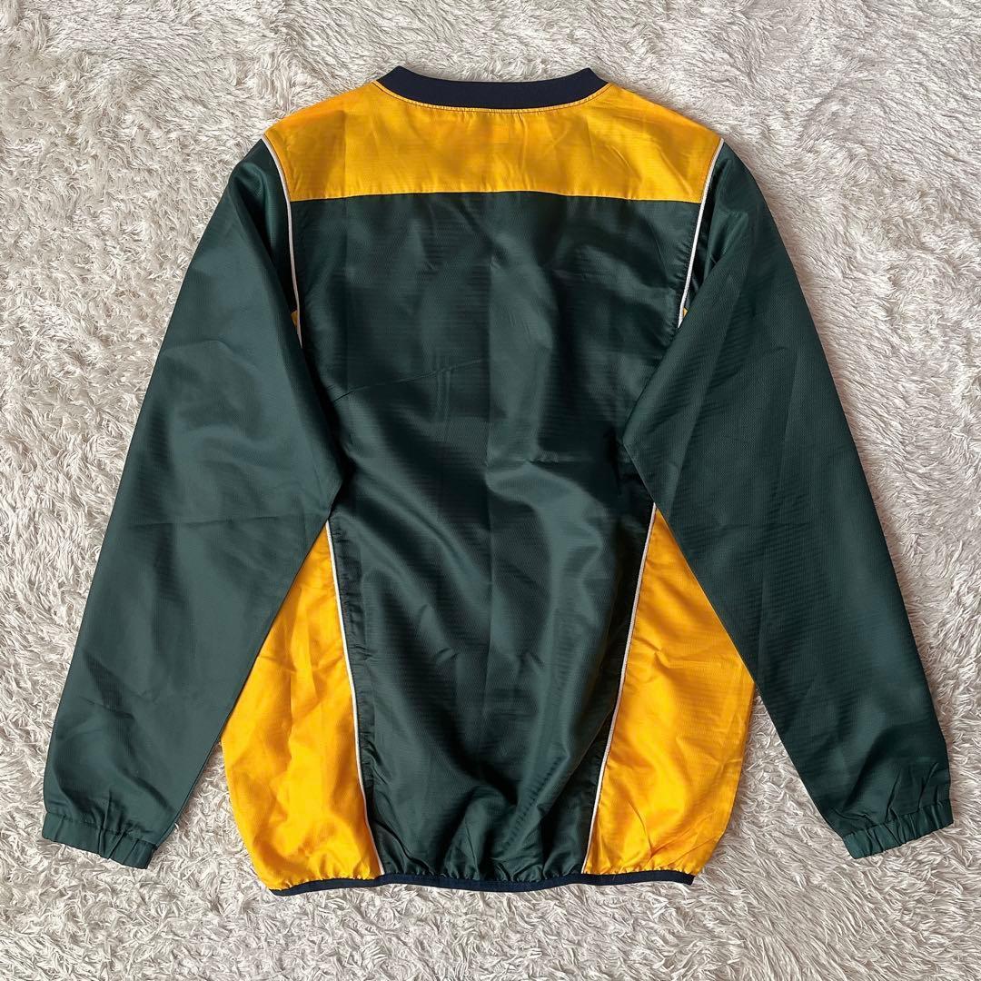 【美品】アンブロ ピステ 上下セットアップ ロゴプリント 緑×黄 メンズXL
