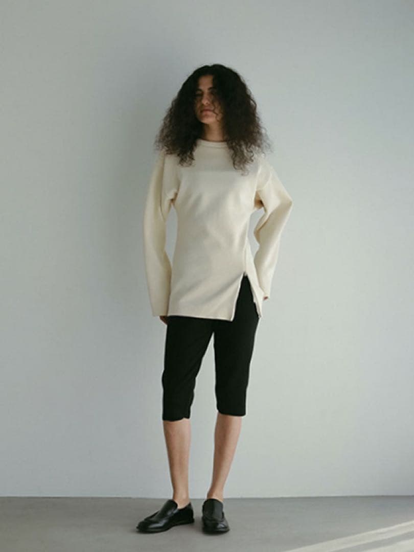 エトレトウキョウ25年新品⭐️ハイゲージバイカーニットパンツレイヤードレギンス