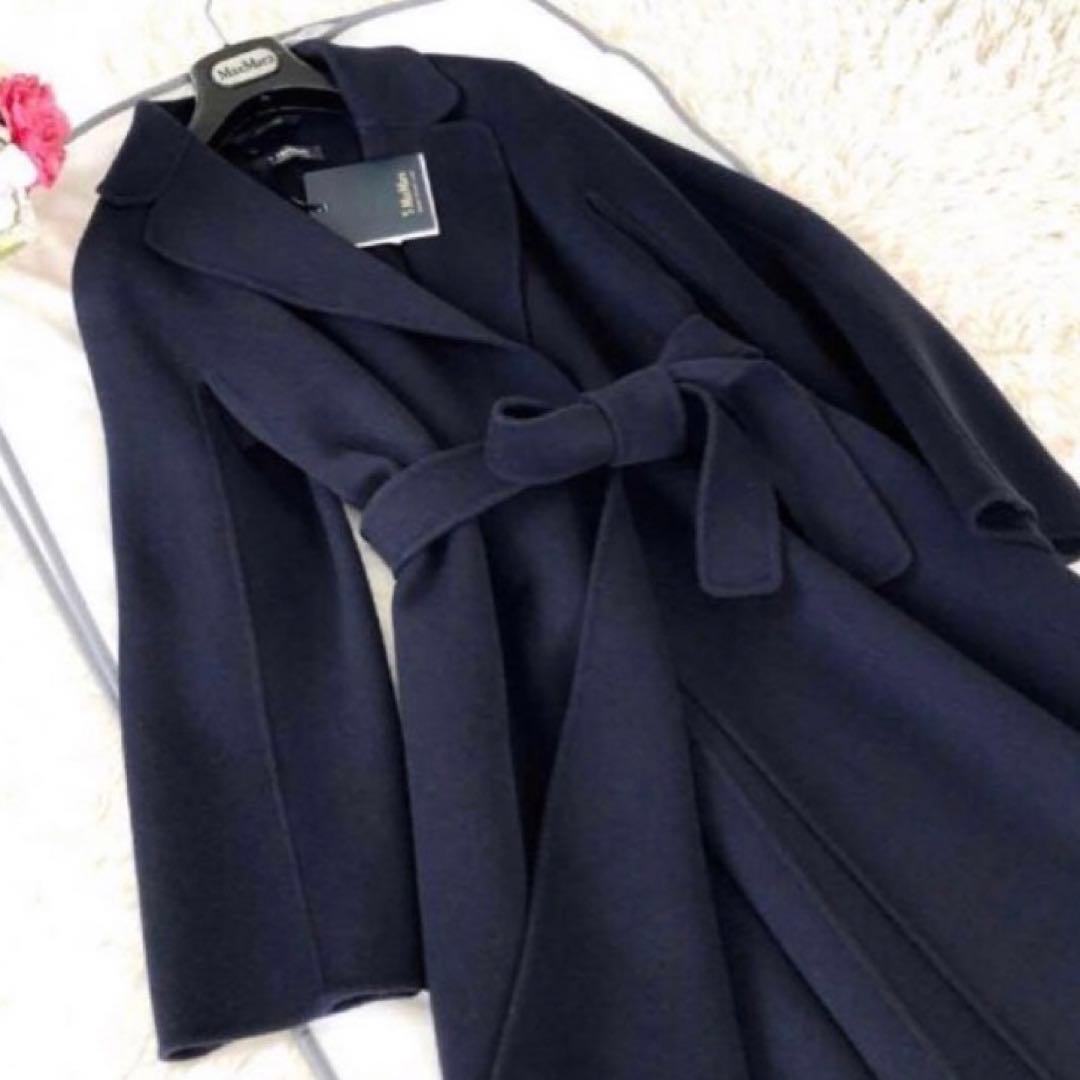 新品タグ付【'S MAX MARA】42ESTURIAクチートアマーノネイビー