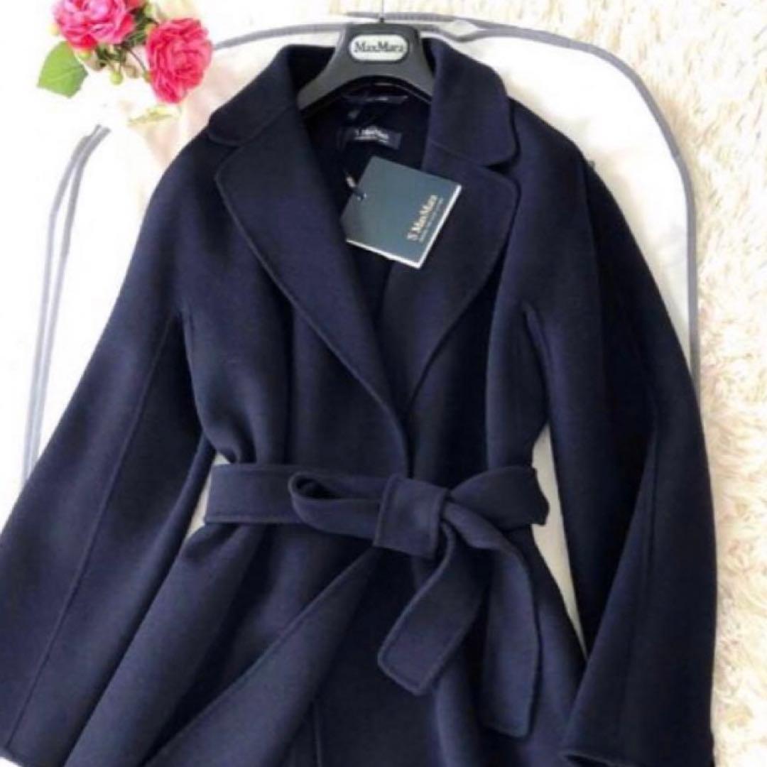 新品タグ付【'S MAX MARA】42ESTURIAクチートアマーノネイビー