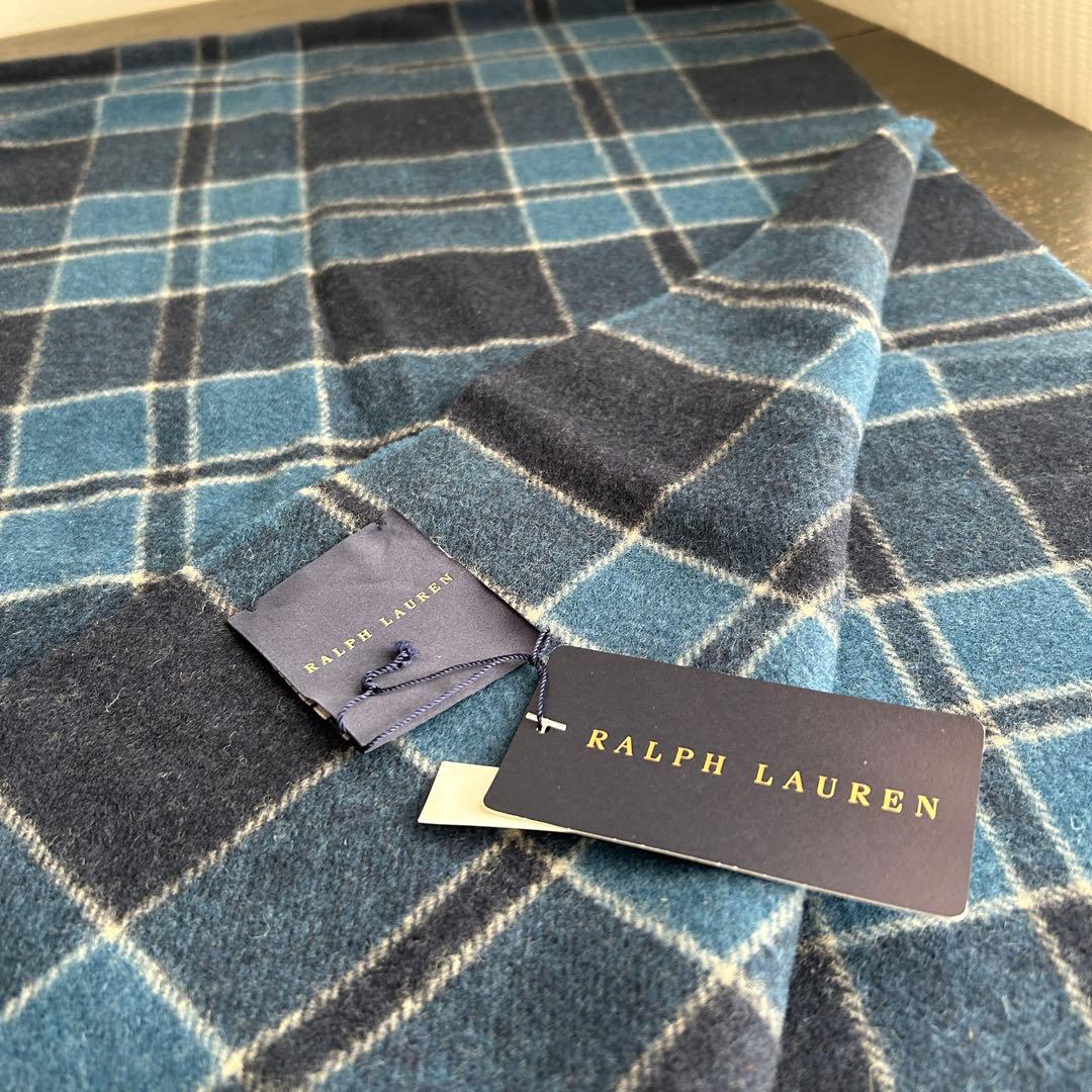 Ralph Lauren 手触り良いウール膝掛け　ショールとしても　タグ付き未使