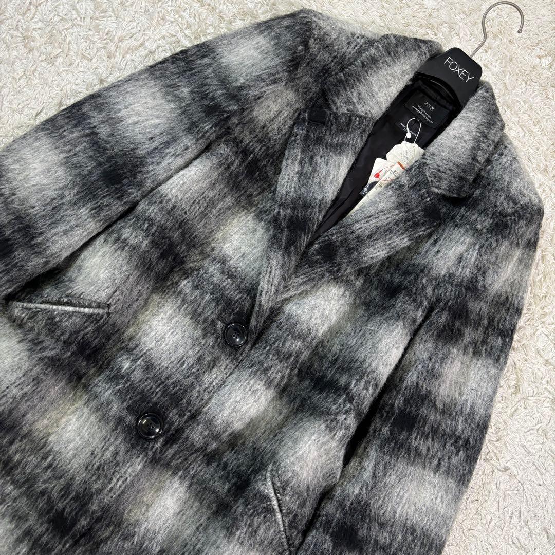 新品　23区　大きいサイズ　5.5万円　アルパカ　モヘヤ　チェスターコート　48