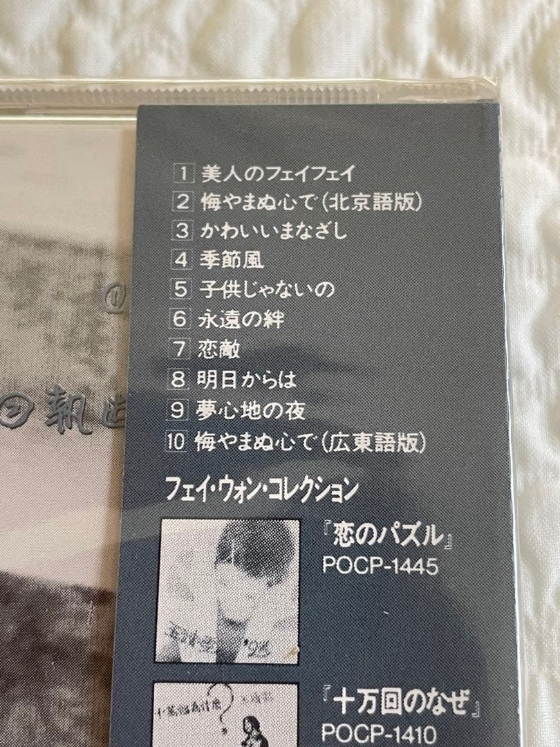 フェイ•ウォン王靖雯/悔やまぬ心で （執迷不悔）/94年日本盤見本盤未開封