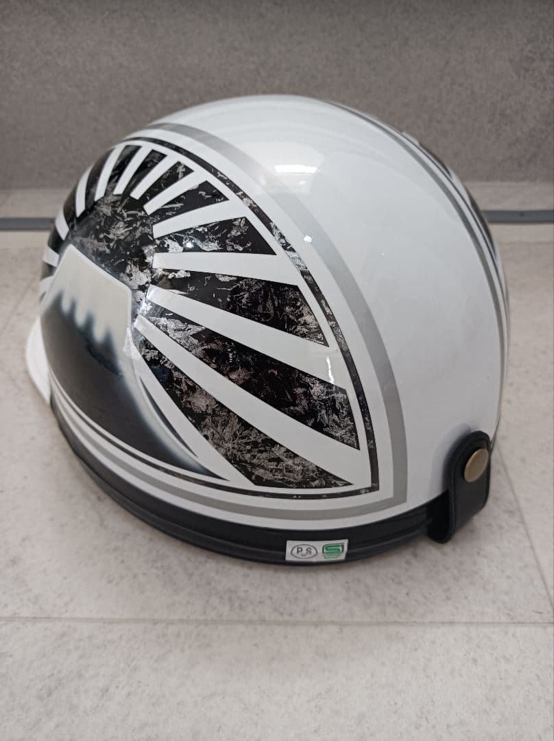 カスタムコルク半　白✘黒ラップ黒富士日章　シルバーライン