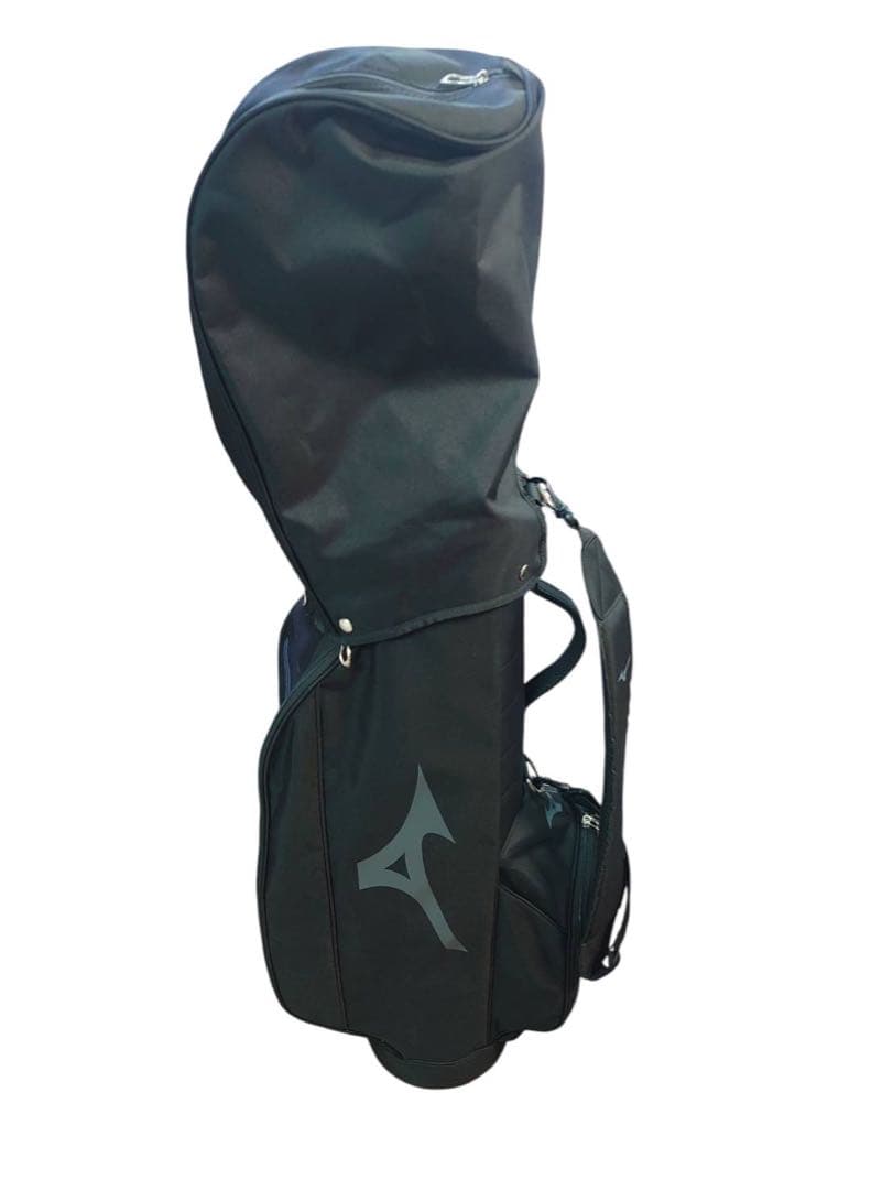 Mizuno ブラックキャディバッグ　黒　ストラップ付