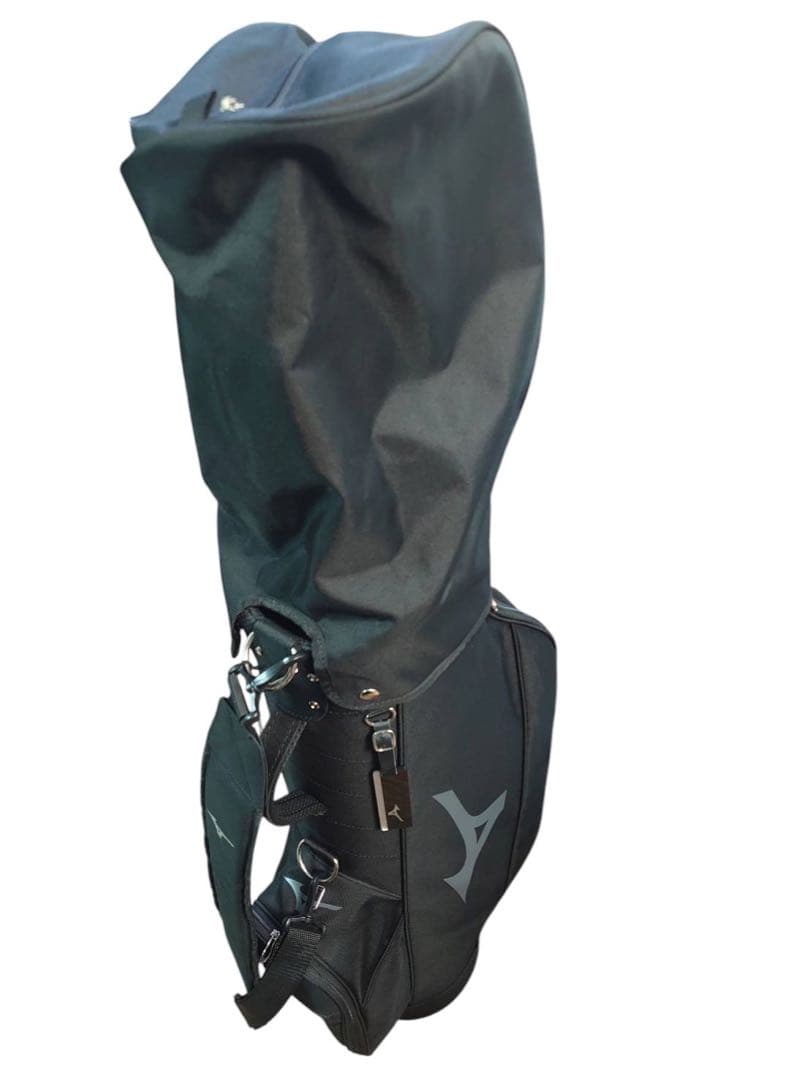 Mizuno ブラックキャディバッグ　黒　ストラップ付