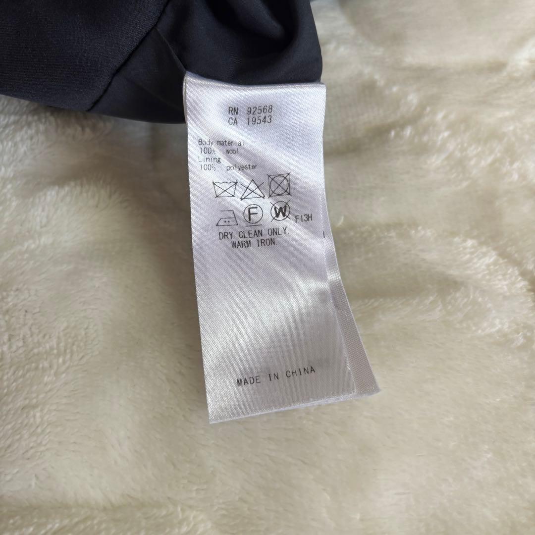 23区　ウール圧縮スムースVネックワンピース　M ダークネイビー　マキシ丈