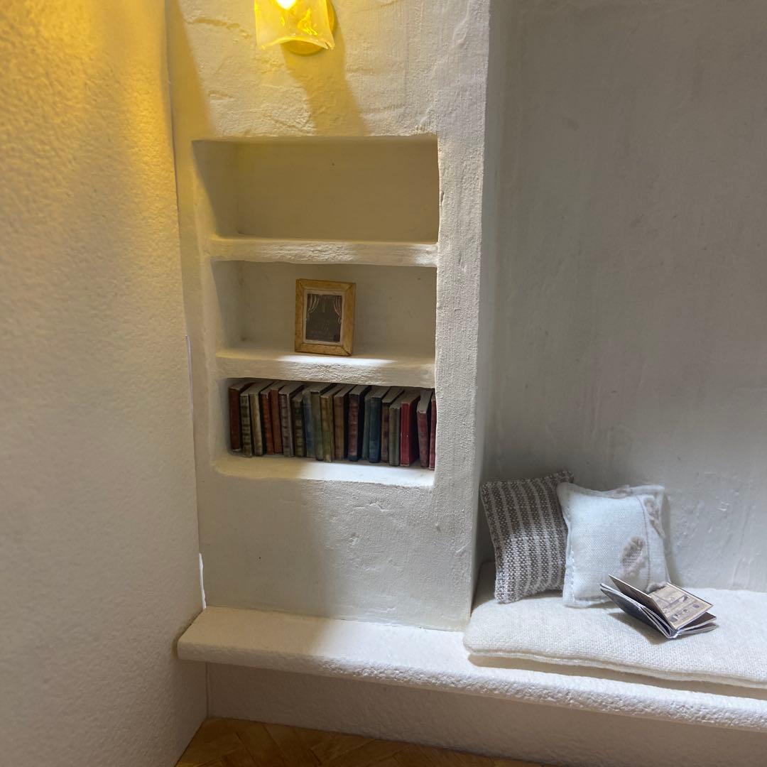 ✳︎1/12 ヘリンボーンの床と塗壁のドールハウス✳︎ 背景ボード ミニチュア