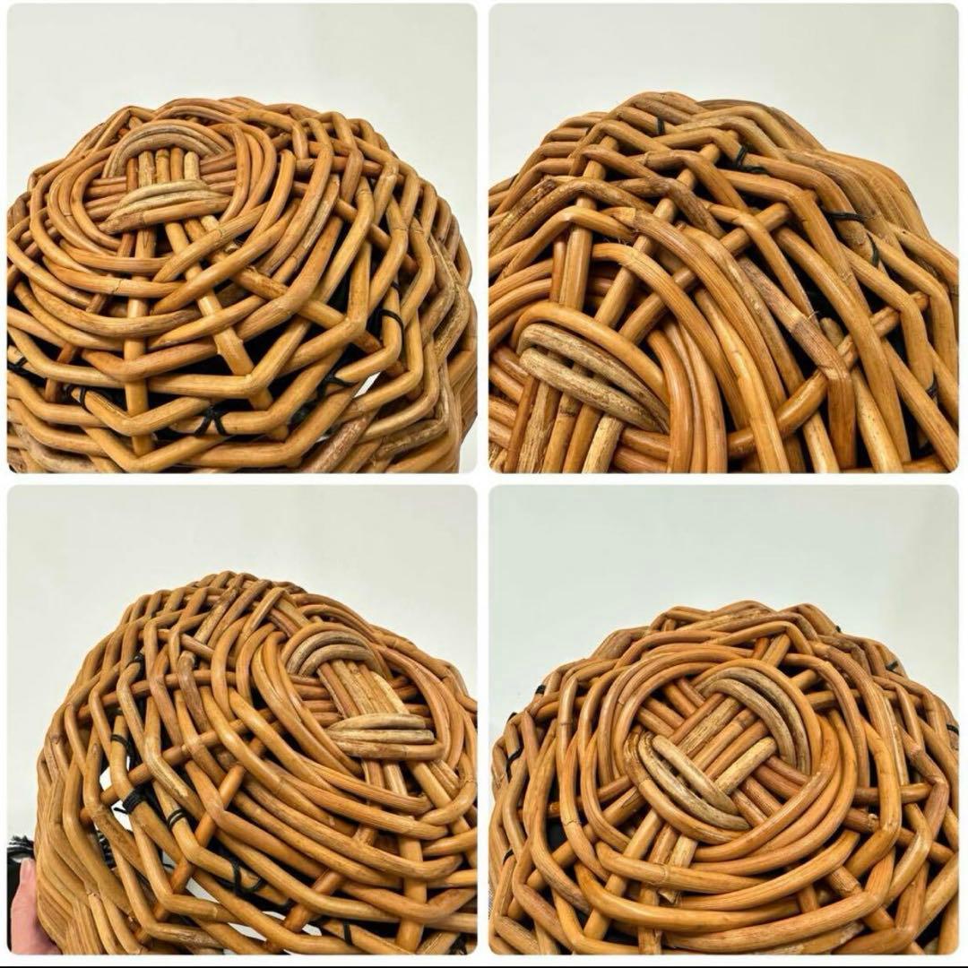 良品 ebagos エバゴス バケツ バッグ カゴ リネンかぶせ ミラー付き