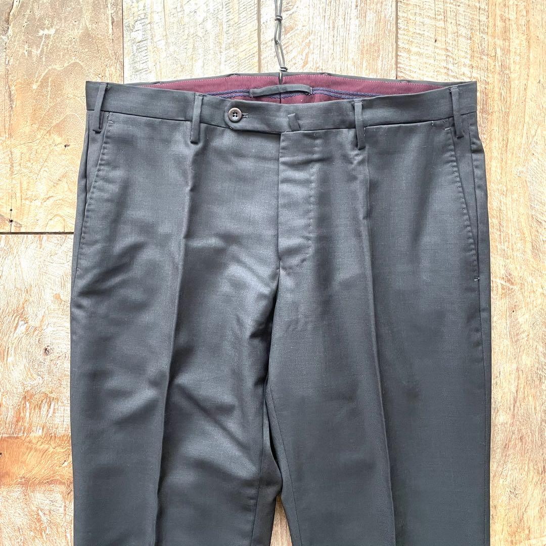 【美品】INCOTEX SUPER100'S ウール スラックス パンツ 48