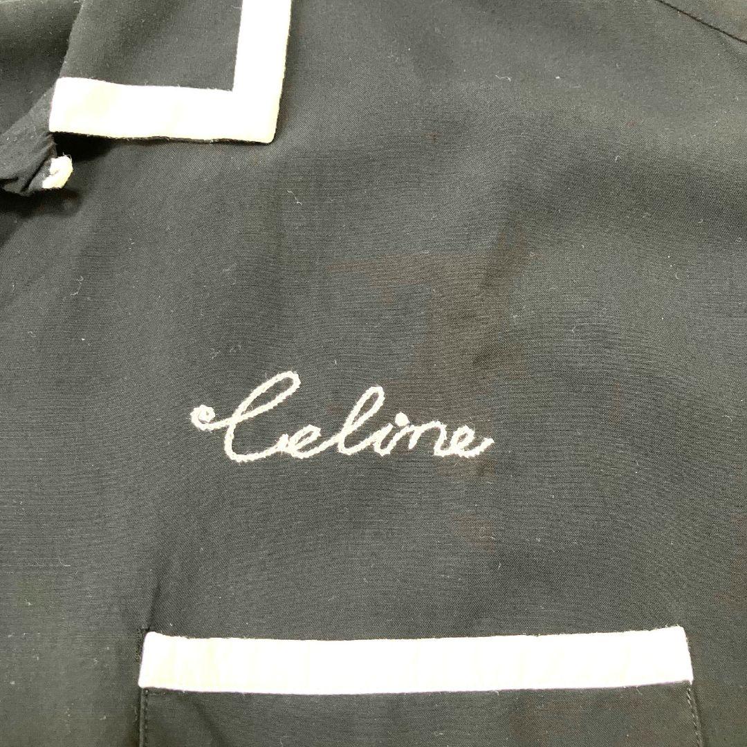 セリーヌ CELINE ブラック　ボーリングシャツ　38