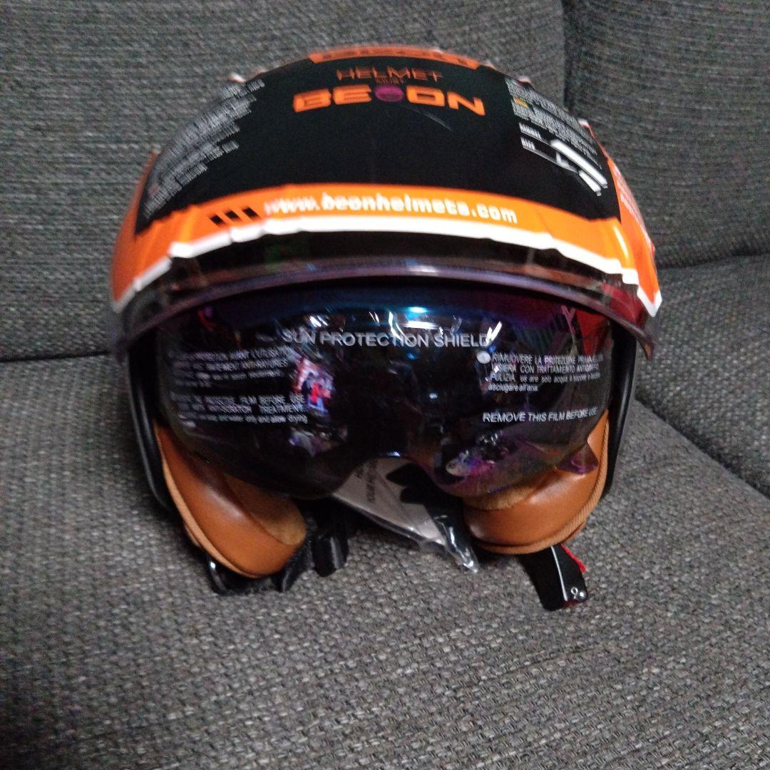 未使用品BEONマットブラックジェットヘルメットL