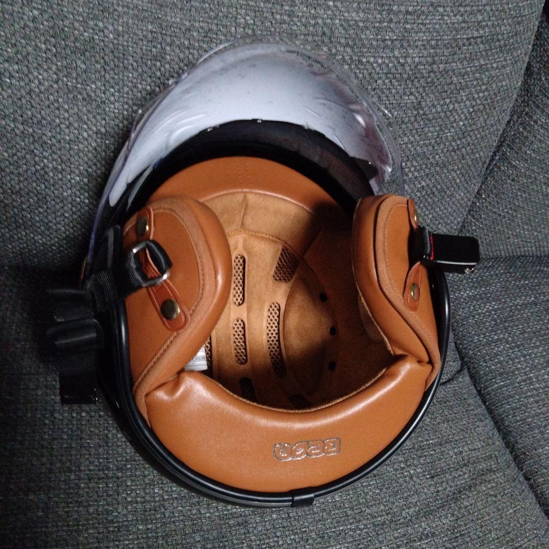 未使用品BEONマットブラックジェットヘルメットL
