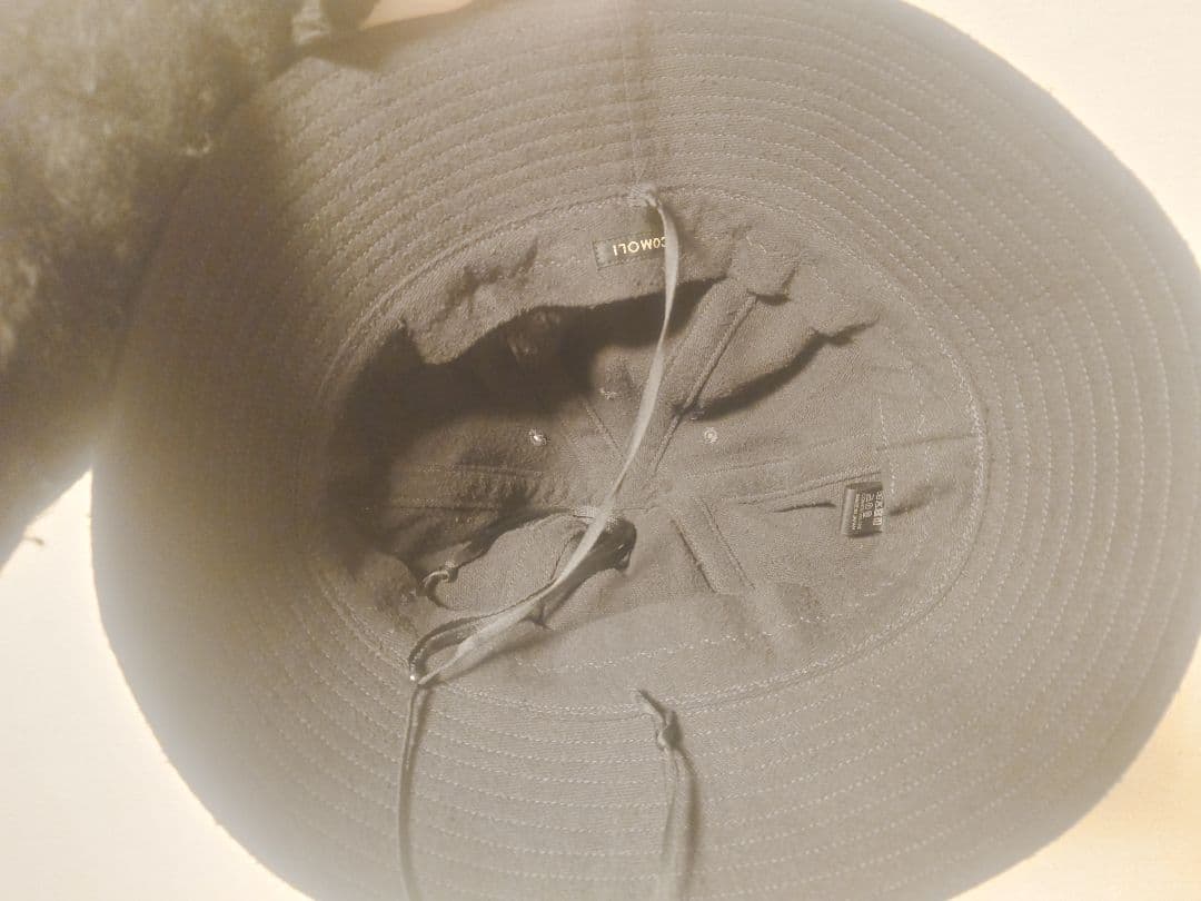 COMOLI 25SS シルクネップハット帽子B01-07002F ブラック新品