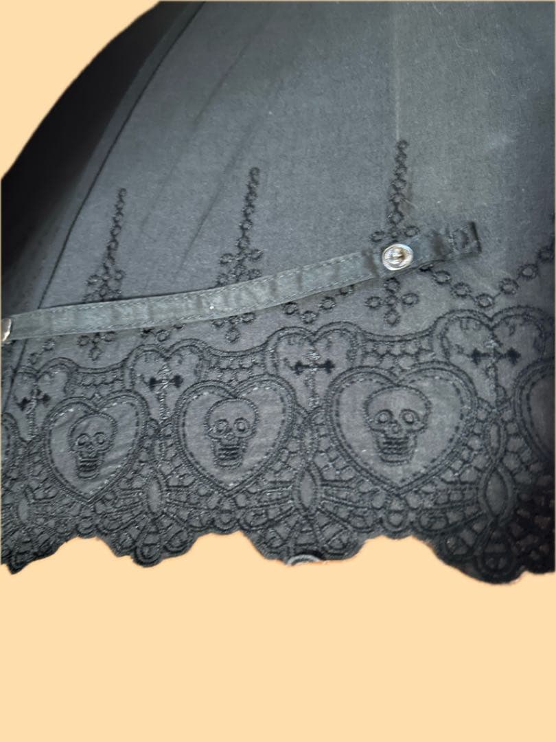 【akaaokiiro】ヒステリックグラマー　スカル刺繍柄　日傘　ゴスロリ