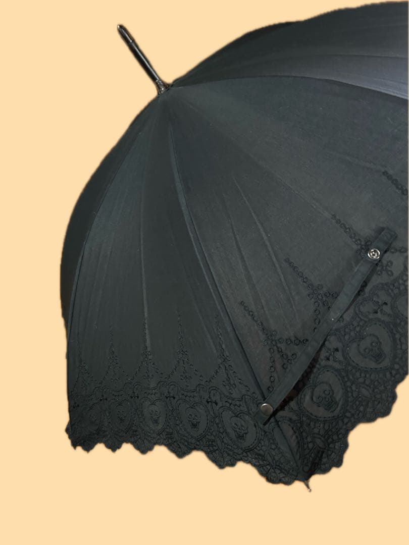 【akaaokiiro】ヒステリックグラマー　スカル刺繍柄　日傘　ゴスロリ