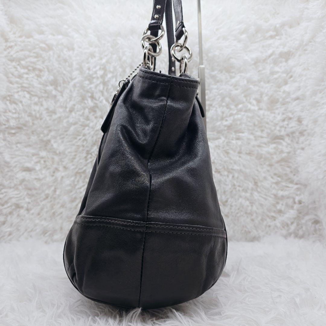 y2k✨COACH コーチ 本革 トートバッグ 黒 16244 肩掛け A4収納