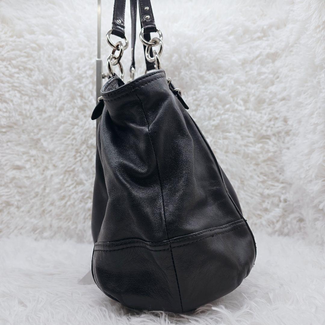 y2k✨COACH コーチ 本革 トートバッグ 黒 16244 肩掛け A4収納