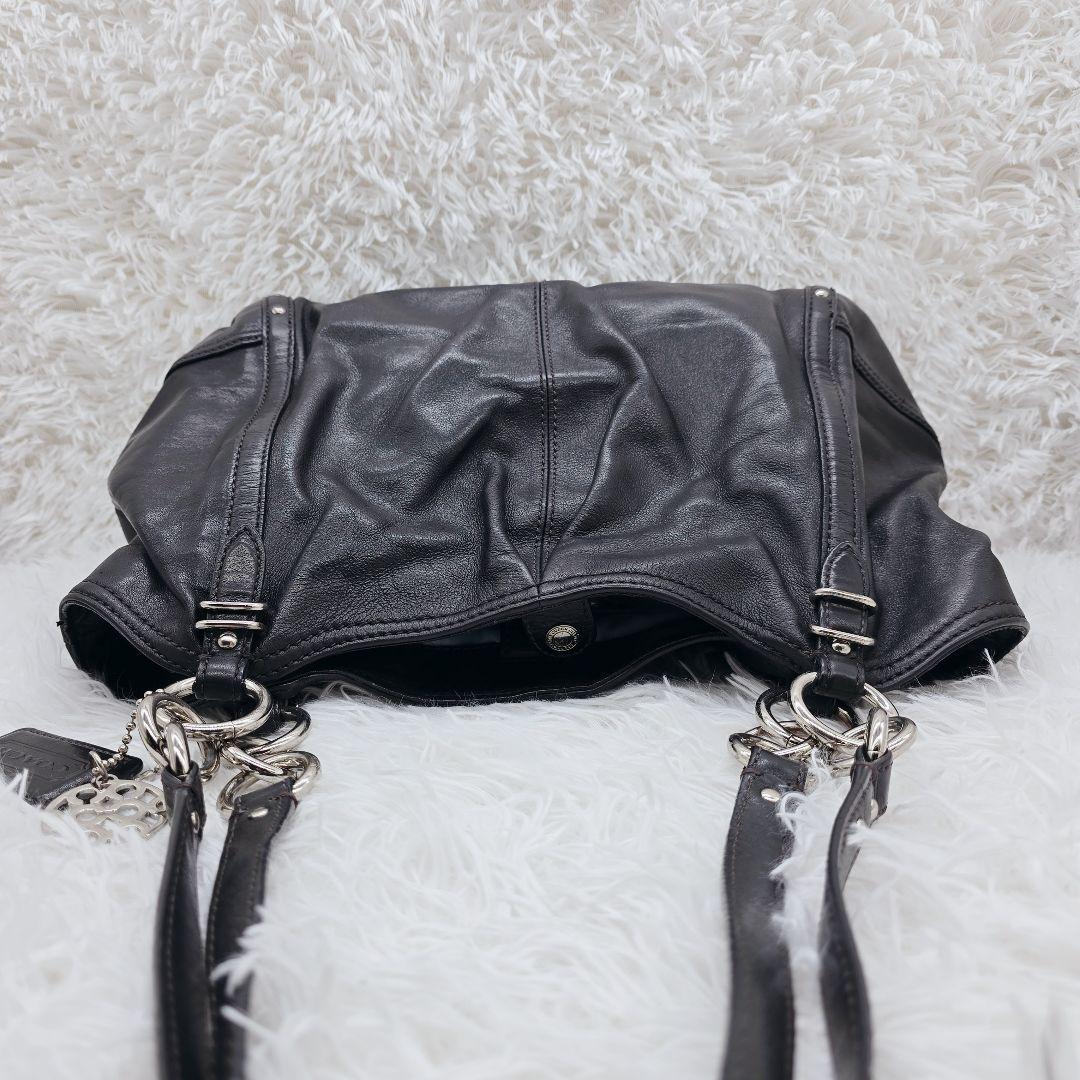 y2k✨COACH コーチ 本革 トートバッグ 黒 16244 肩掛け A4収納