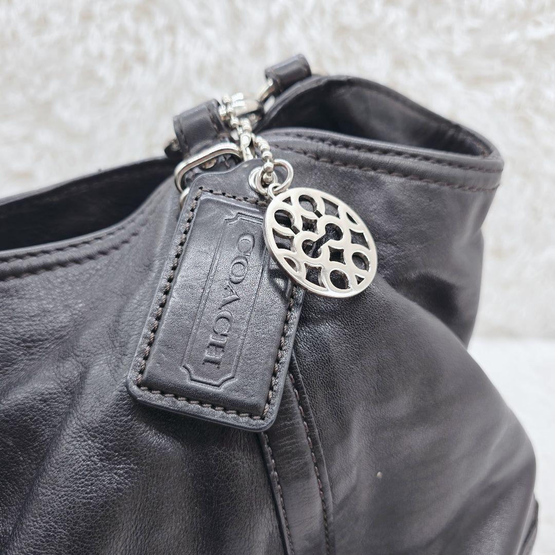 y2k✨COACH コーチ 本革 トートバッグ 黒 16244 肩掛け A4収納