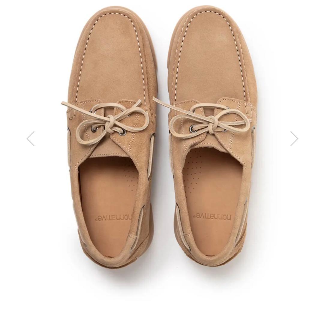 靴 nonative OFFICER DECK SHOES COW LEATHER