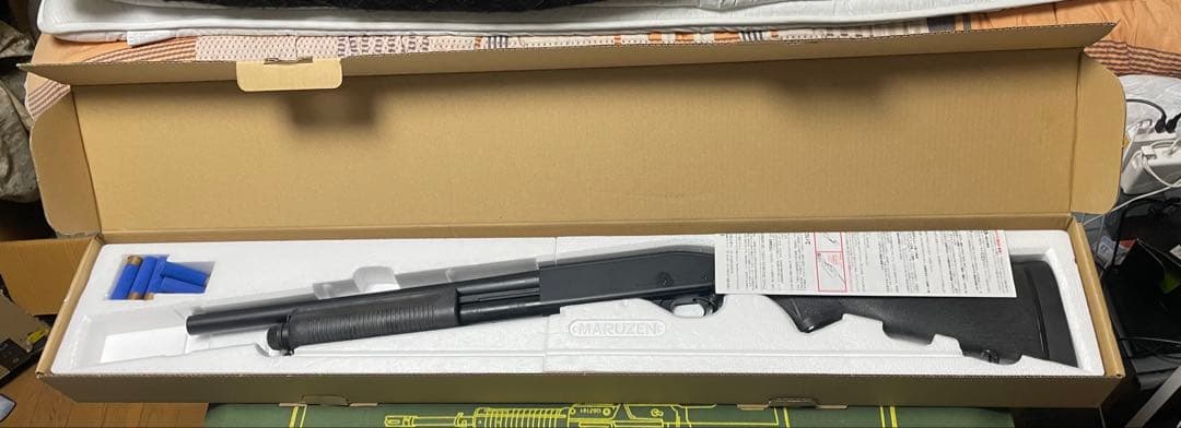マルゼン M870 ブラック ガスショットガン 装弾ホルダー付き／動作確認済