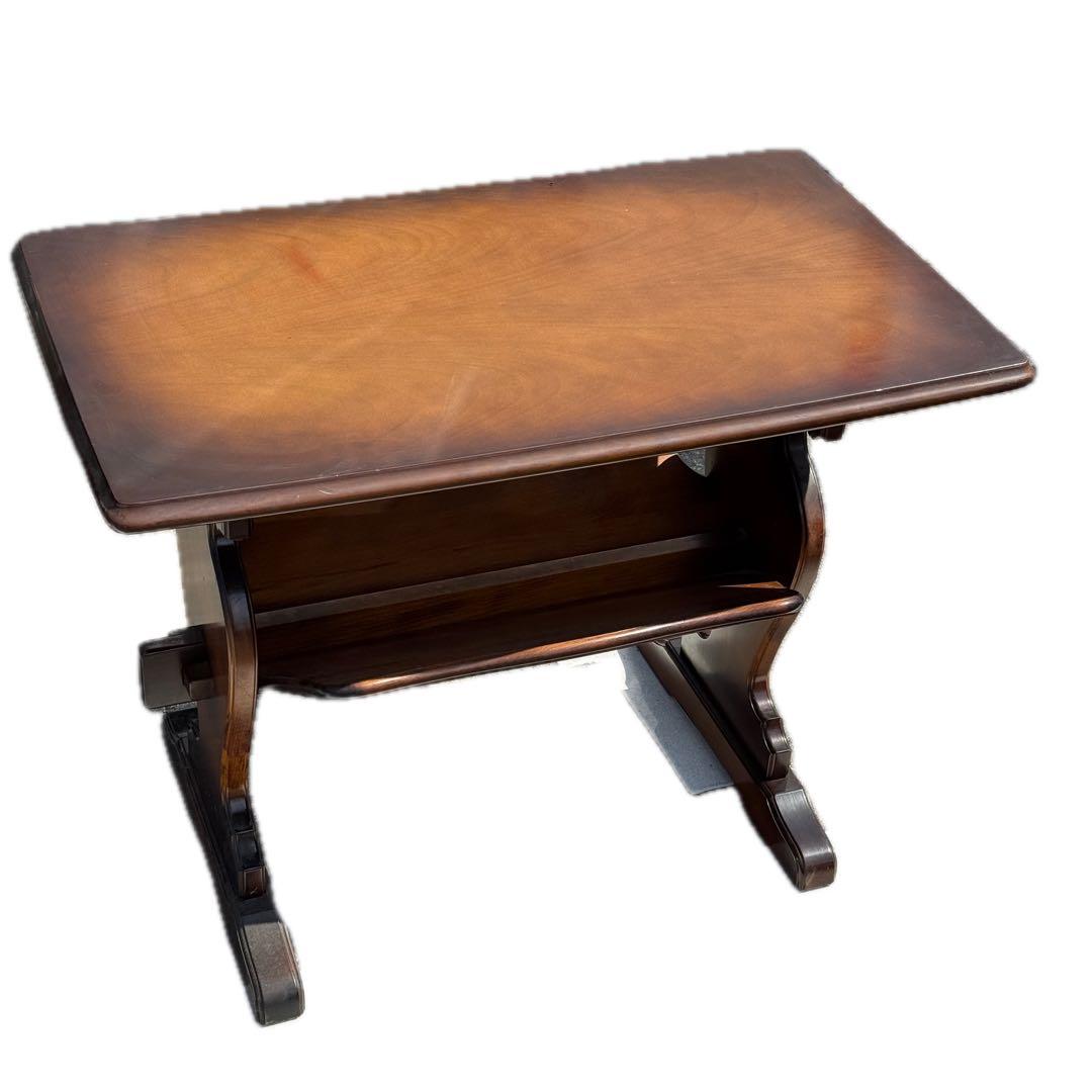 カリモクkarimoku サイドテーブル マガジンラック付 コロニアル 机 花台