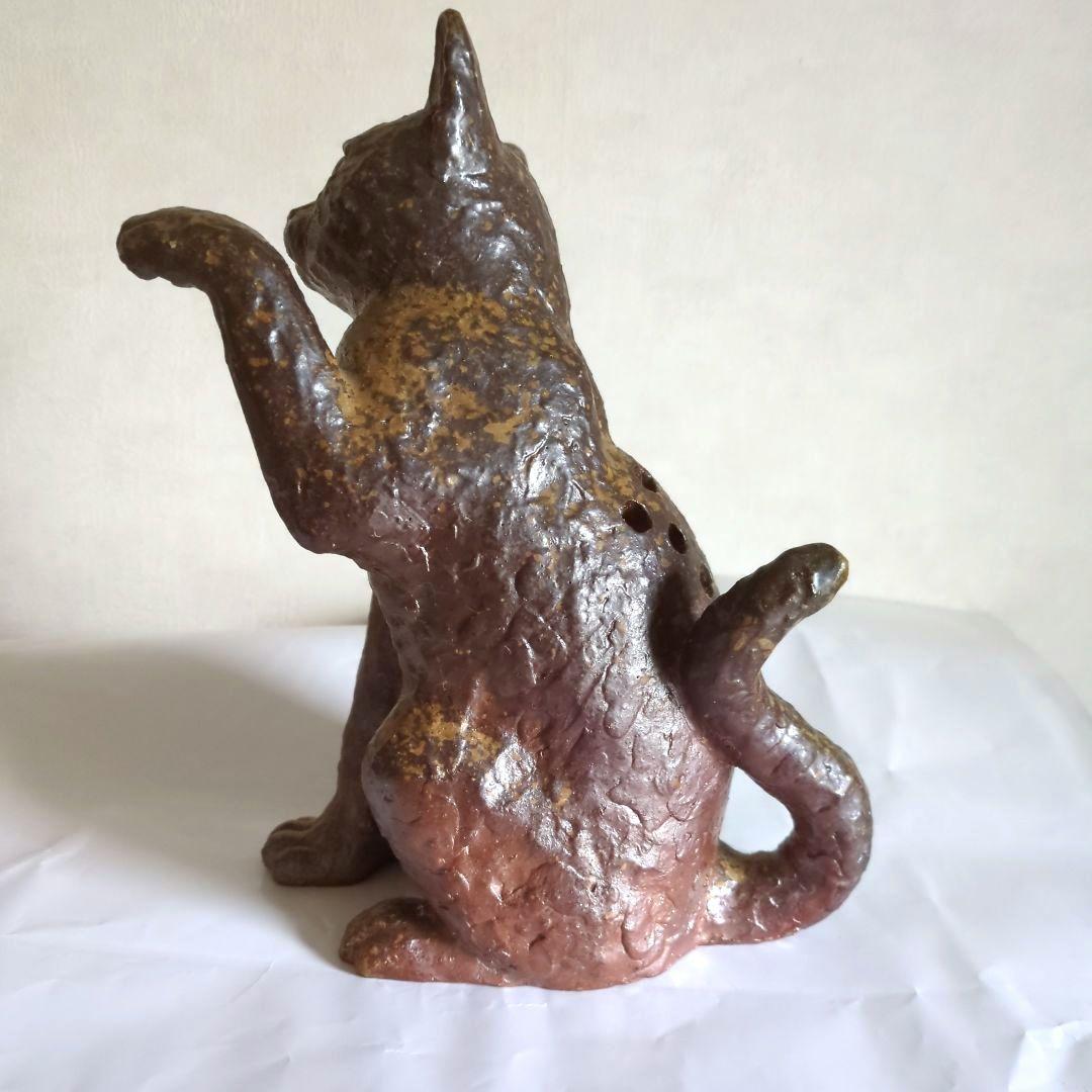 備前焼　招き猫　香炉