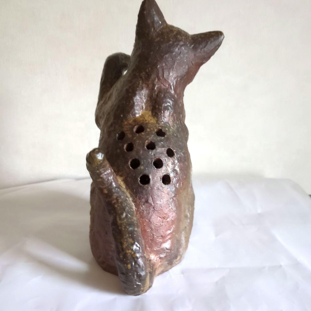 備前焼　招き猫　香炉