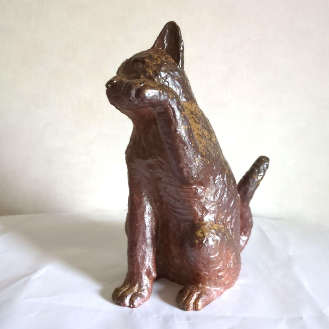 備前焼　招き猫　香炉