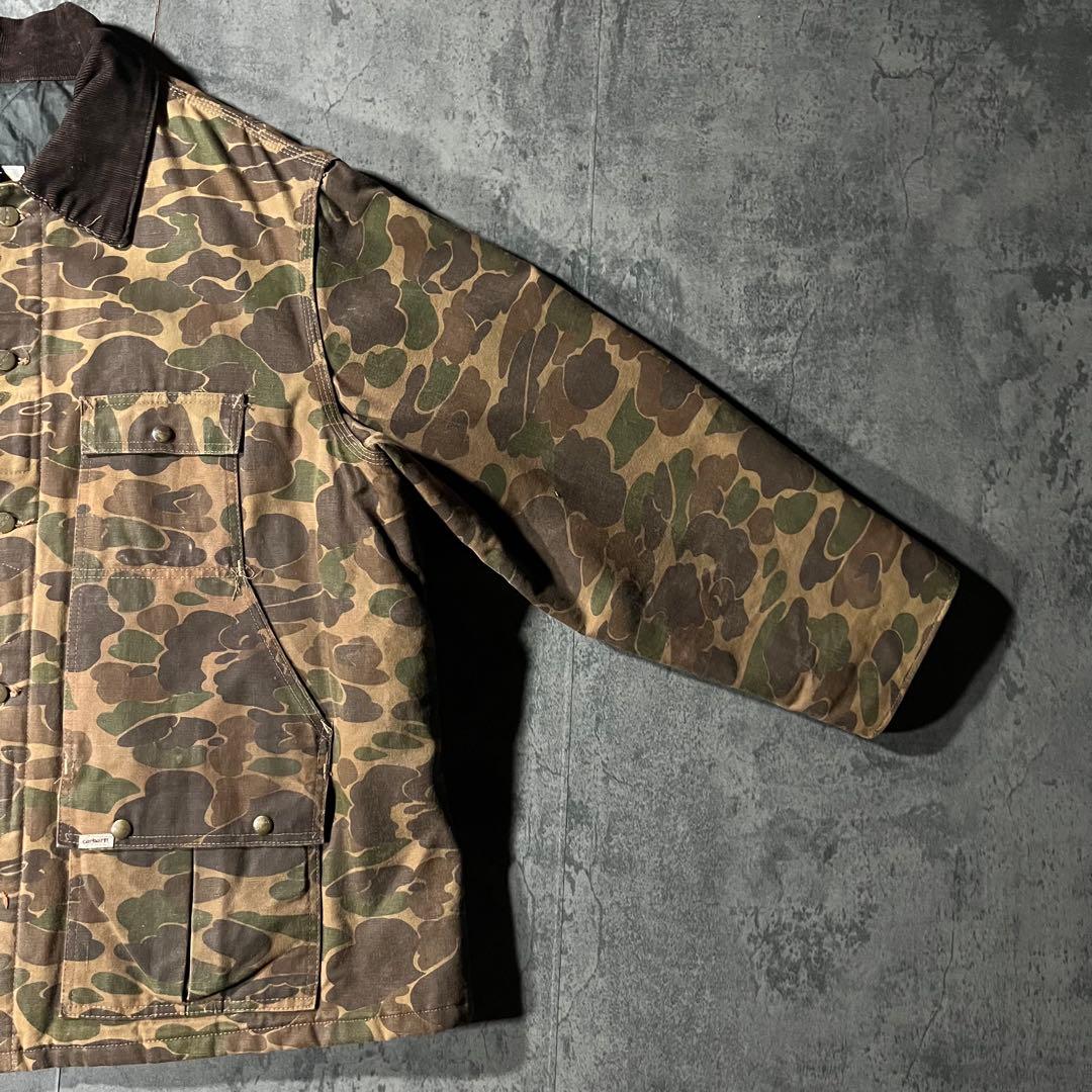 80s Carhartt USA製 ハンティングジャケット ダック 迷彩